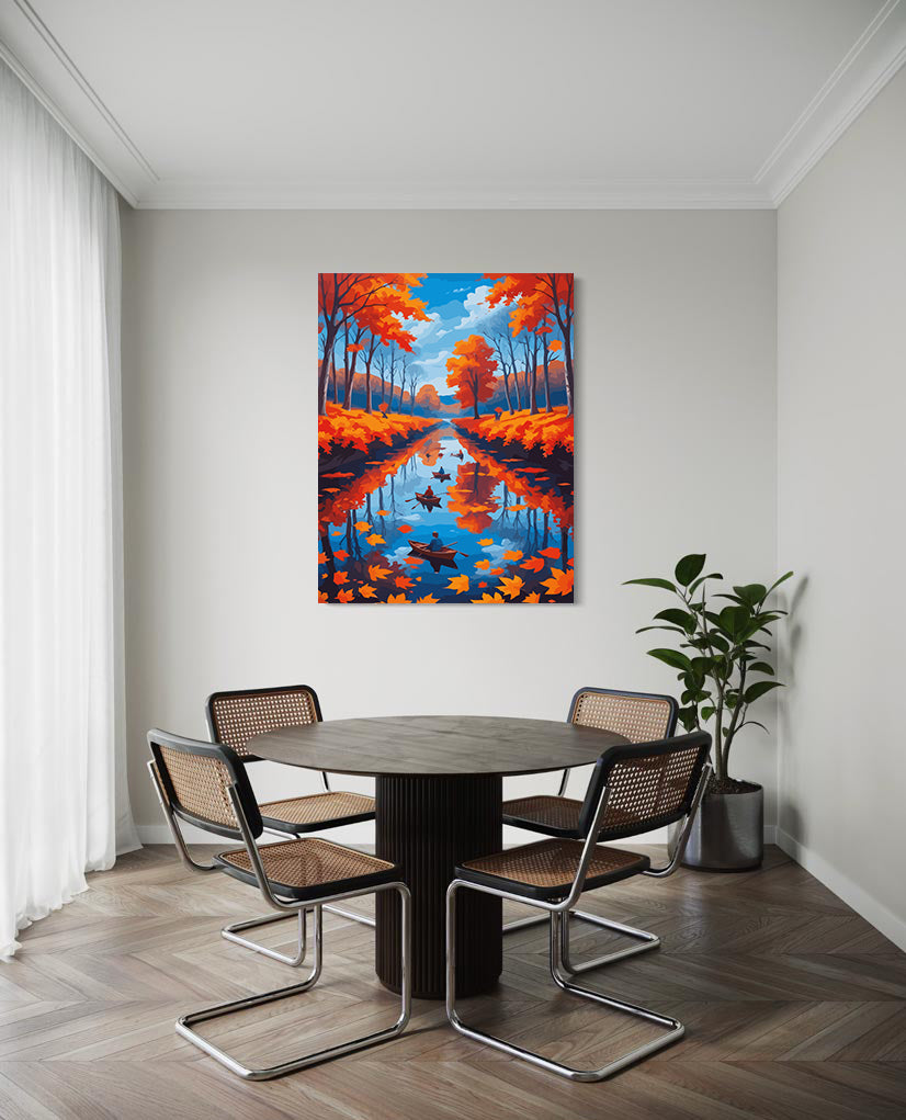 Set Pictură pe numere – Peisaj de Toamnă 6064