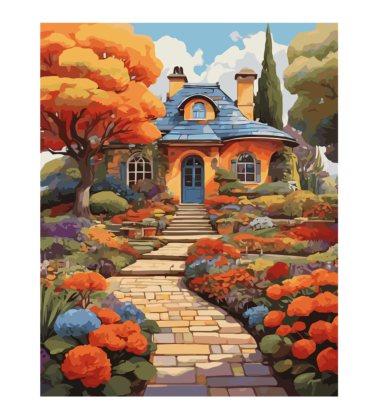 Set Pictură pe numere – Peisaj de Toamnă 6071