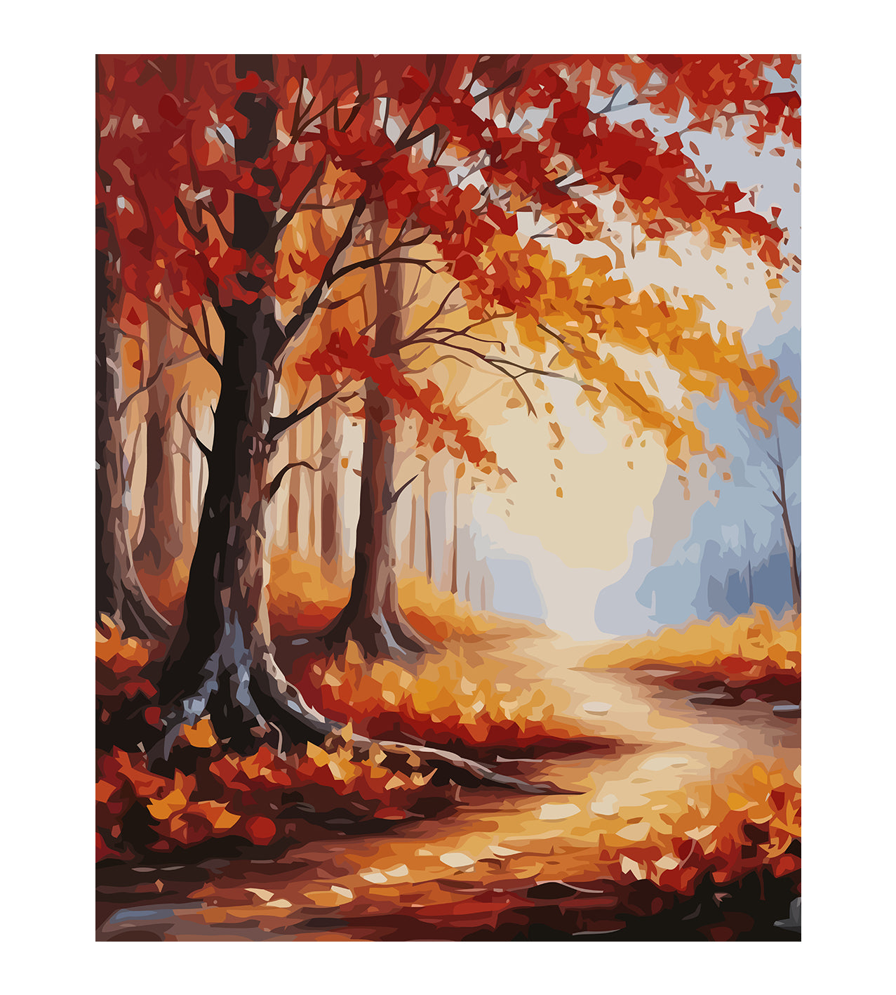 Set Pictură pe numere – Peisaj de Toamnă 6081