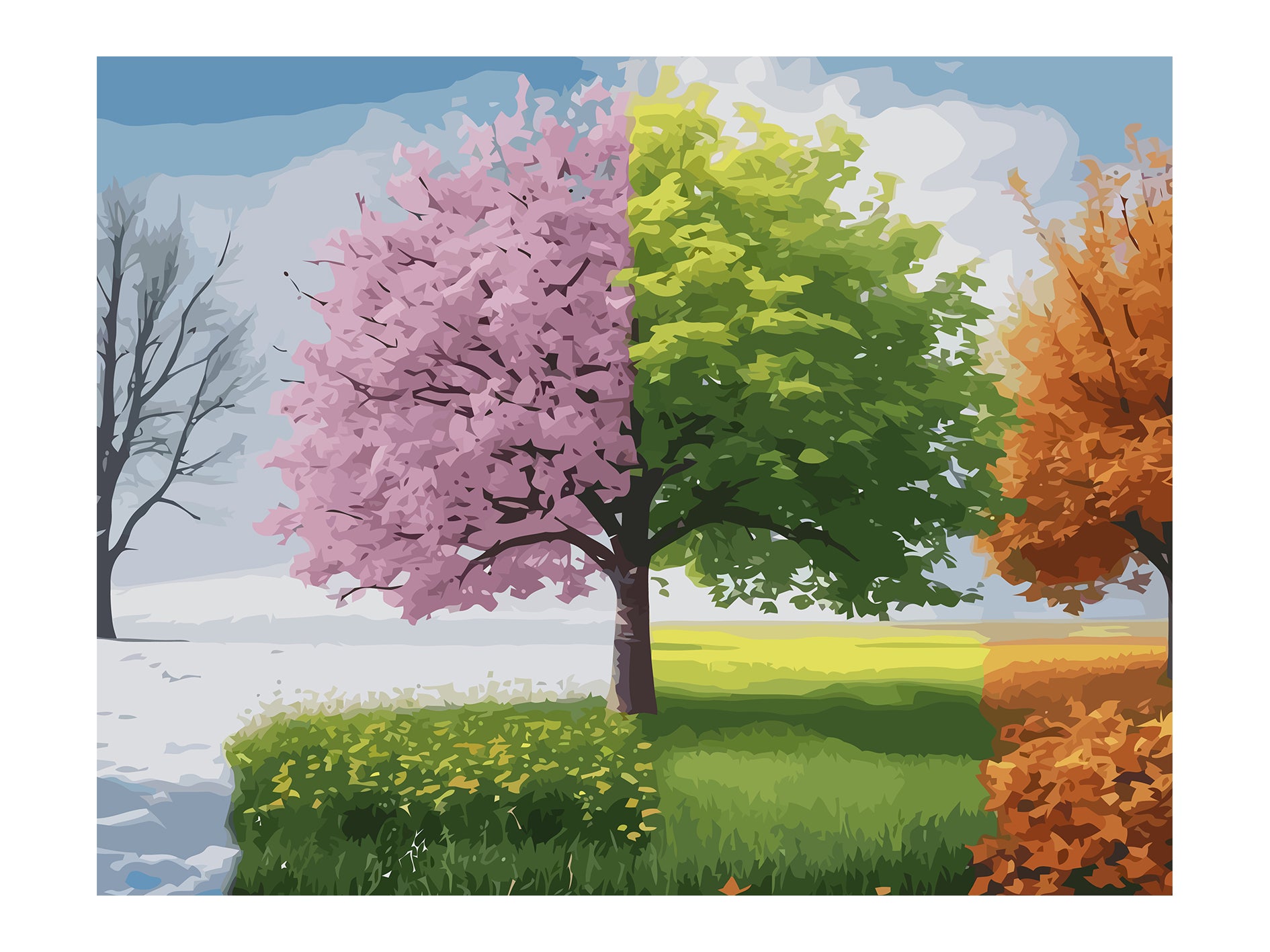 Set Pictură pe numere – Patru Anotimpuri 6087