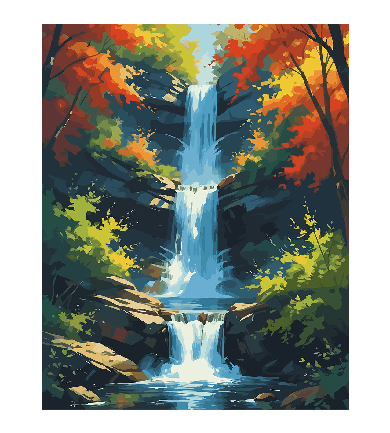 Set Pictură pe numere – Pădure Peisaj 6100