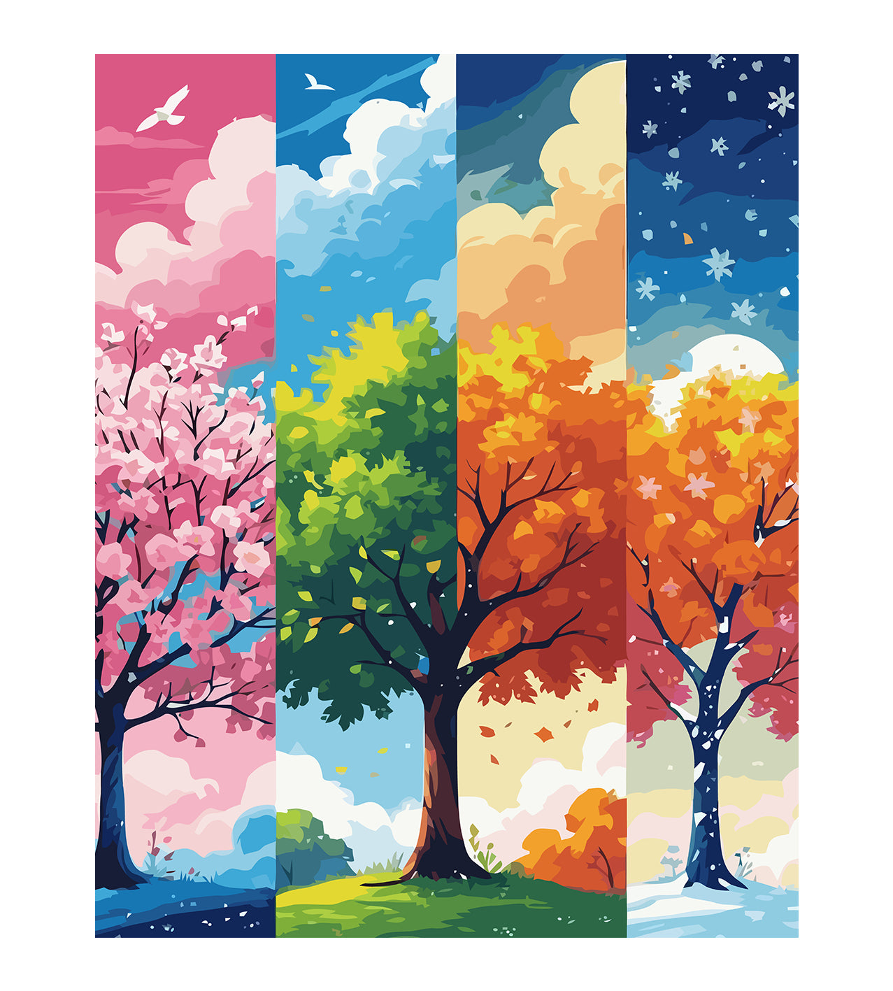 Set Pictură pe numere – Patru Anotimpuri 6102