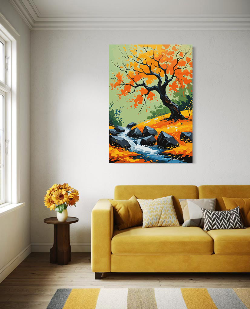 Set Pictură pe numere – Peisaj de Toamnă 6111