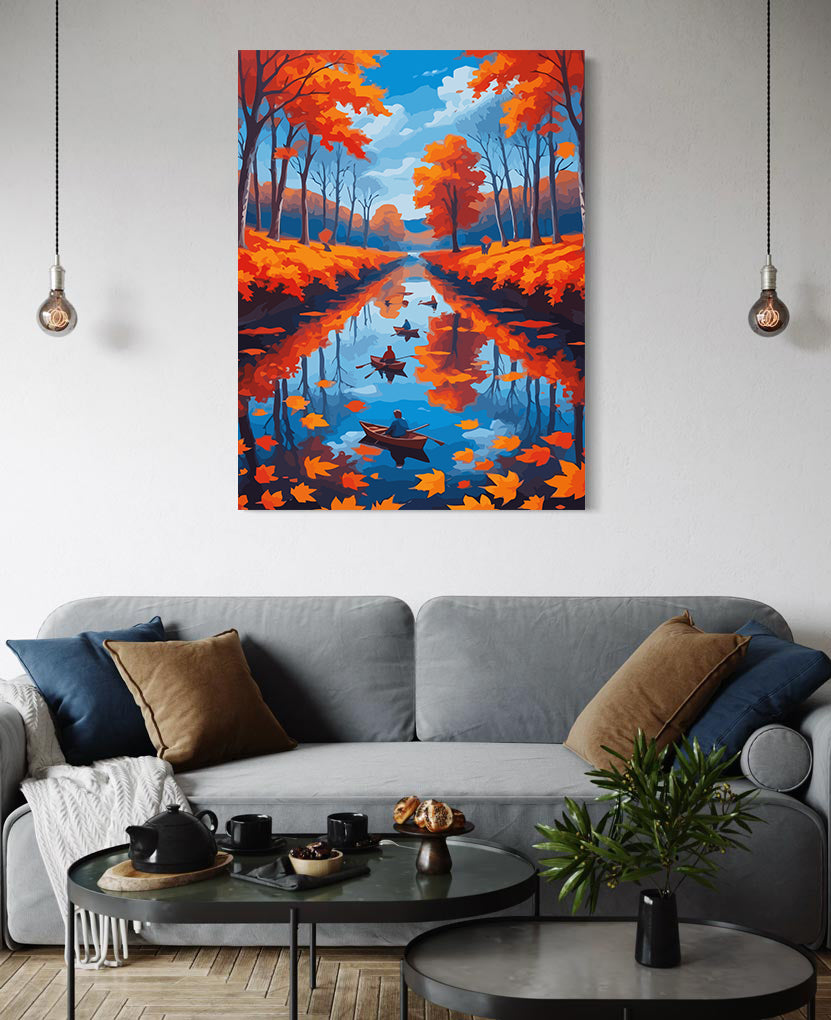 Set Pictură pe numere – Peisaj de Toamnă 6116