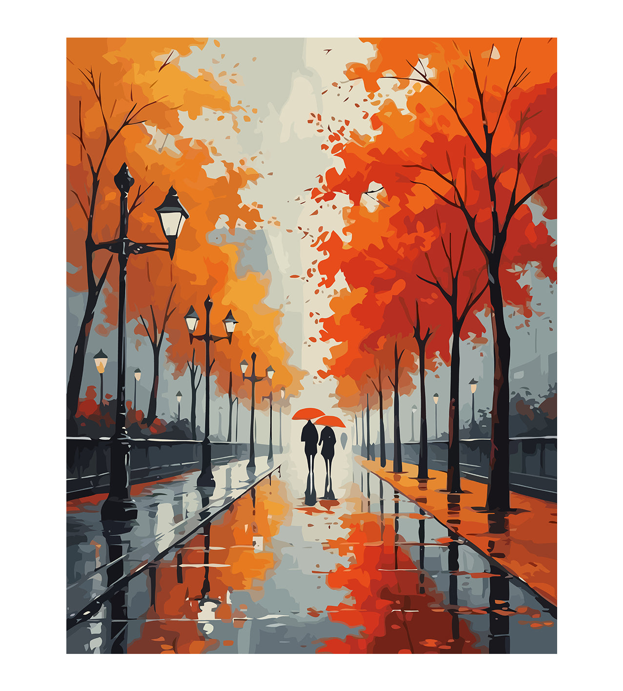 Set Pictură pe numere – Îndrăgostiți Toamna 6118