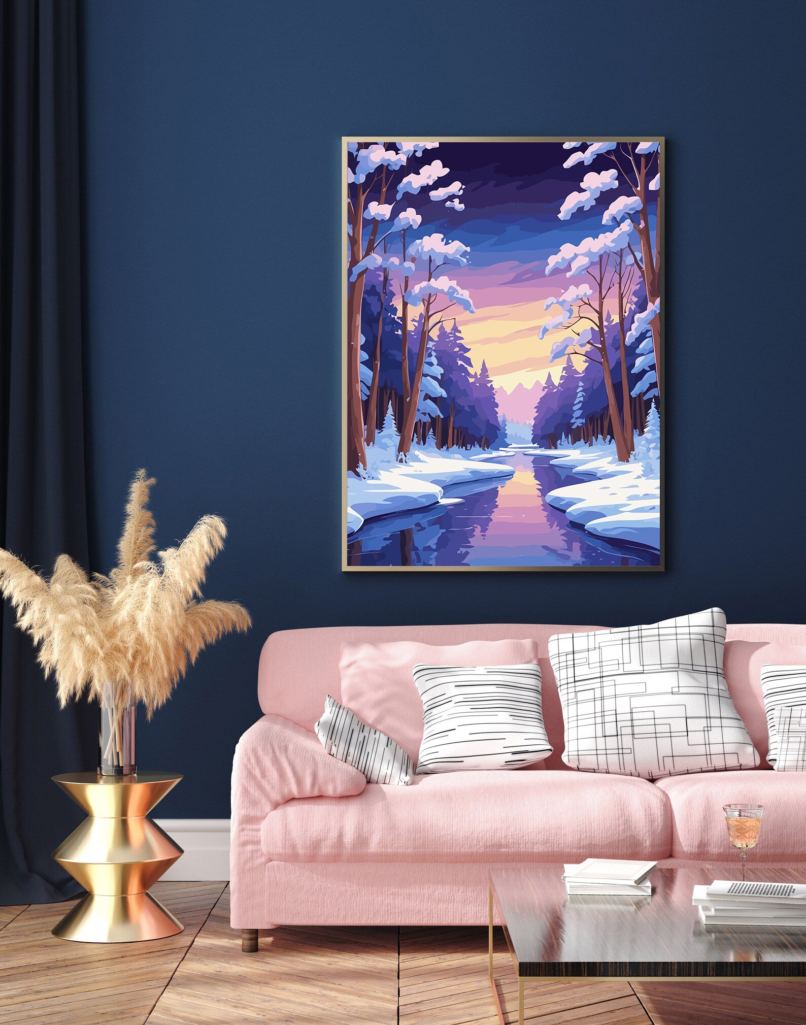 Set Pictură pe numere – Peisaj De Iarnă 6137