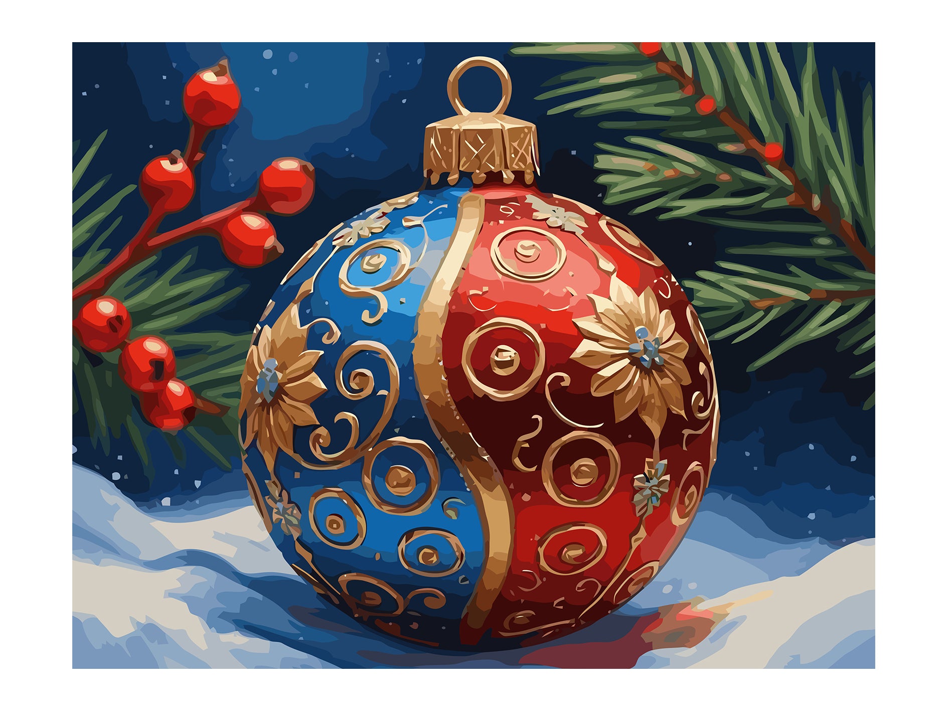 Set Pictură pe numere – Decorațiuni De Crăciun 6139