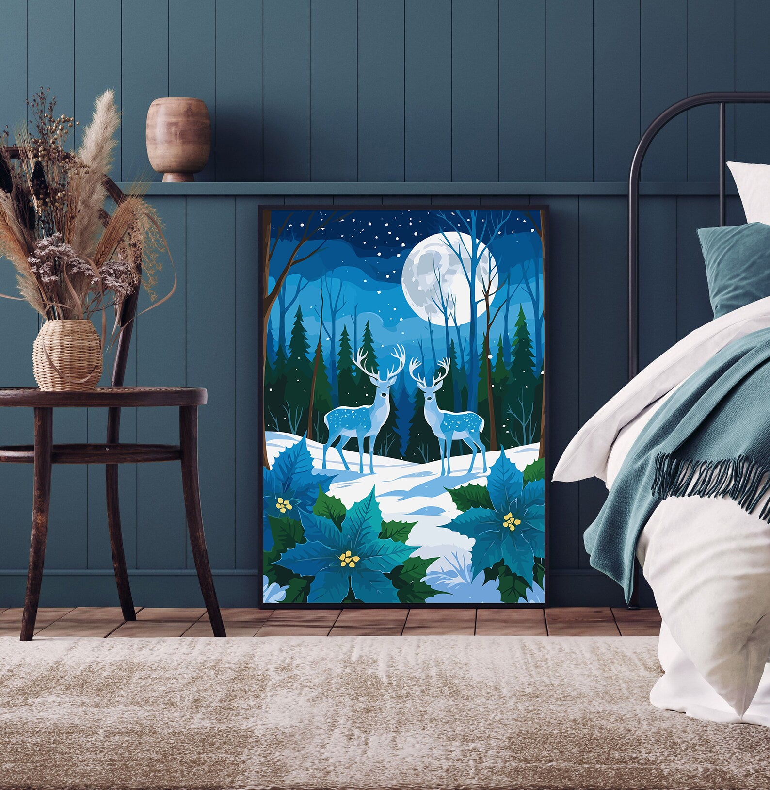 Set Pictură pe numere – Cerbi În Pădure Iarna 6142