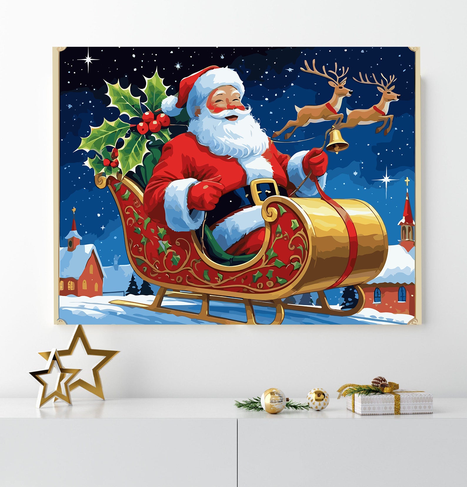 Set Pictură pe numere – Sania Lui Moș Crăciun 6159