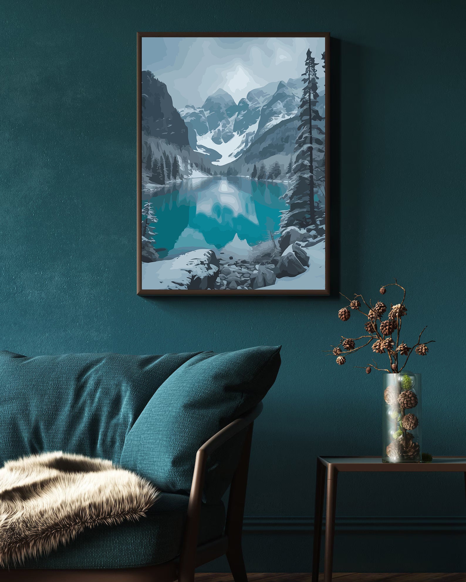 Set Pictură pe numere – Peisaj De Iarnă 6161