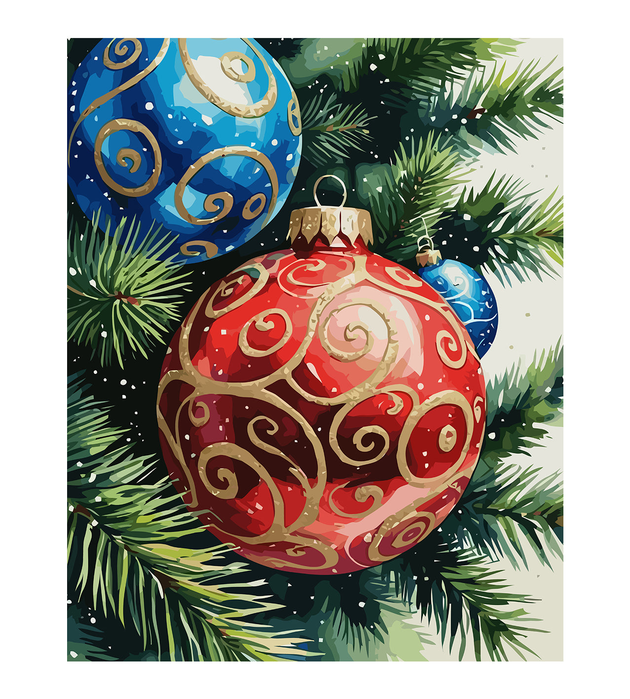 Set Pictură pe numere – Decorațiuni De Crăciun 6175