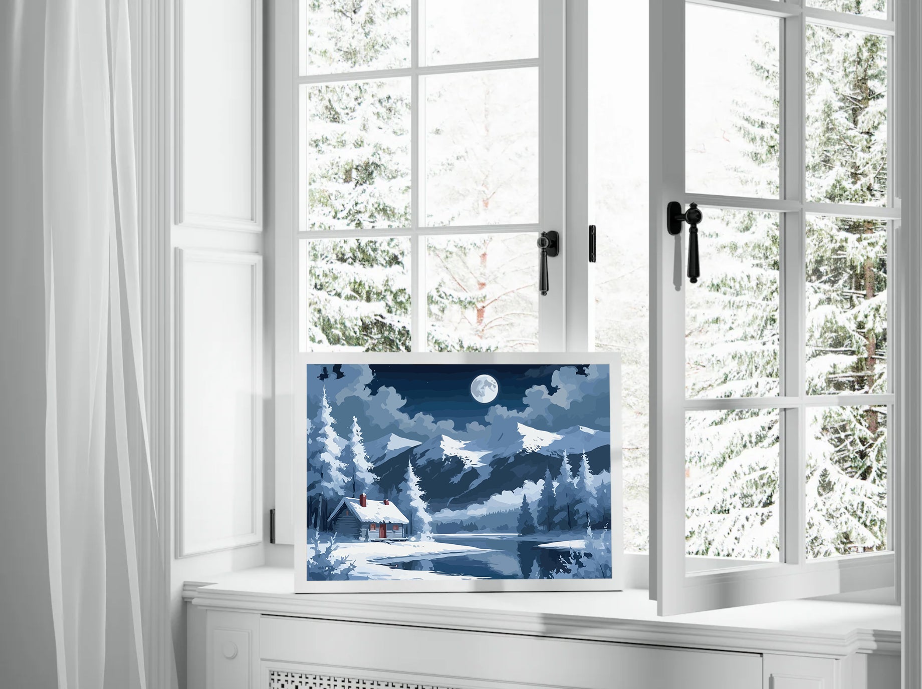 Set Pictură pe numere – Peisaj De Iarnă 6180