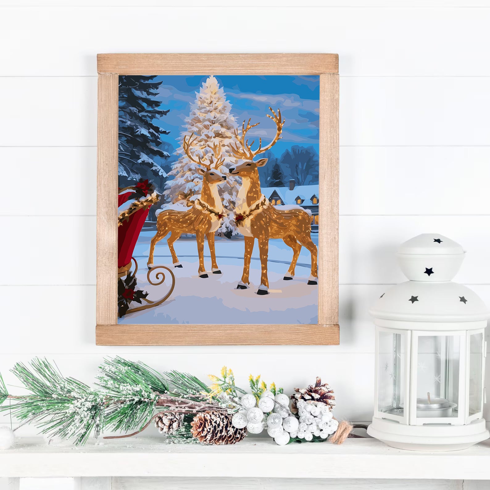 Set Pictură pe numere – Renii Lui Moș Crăciun 6183