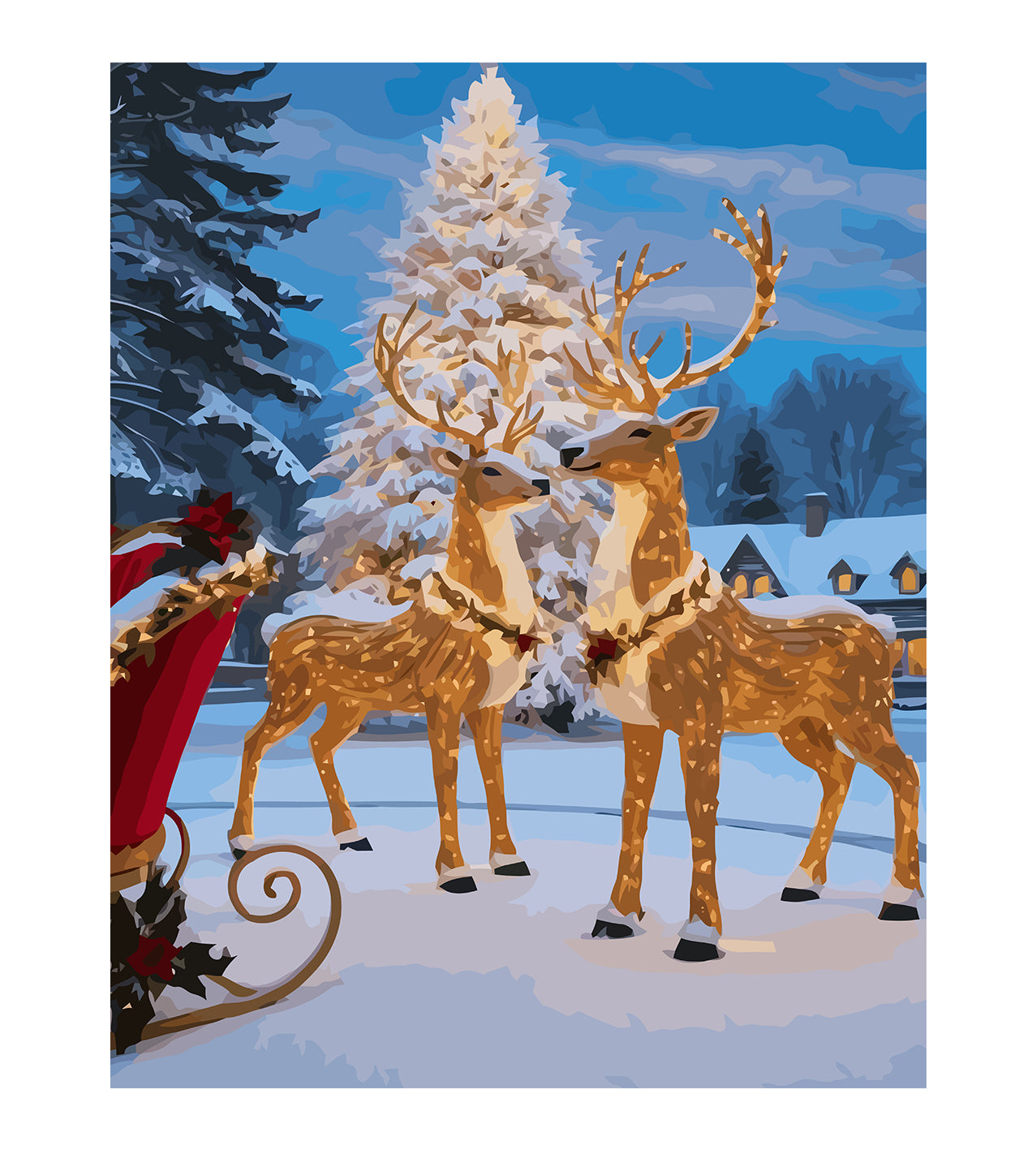Set Pictură pe numere – Renii Lui Moș Crăciun 6183