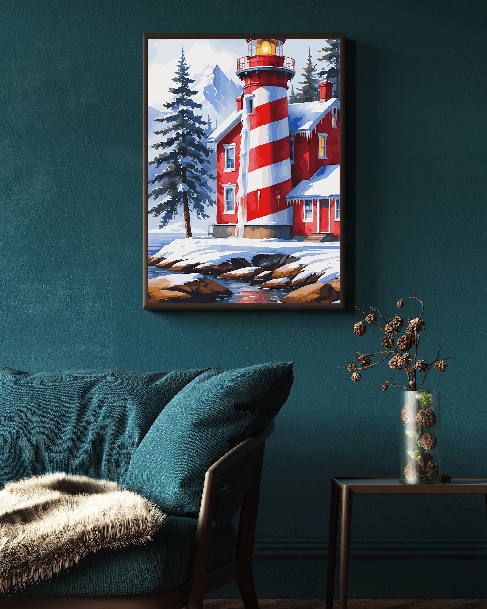 Set Pictură pe numere – Peisaj De Iarnă 6193