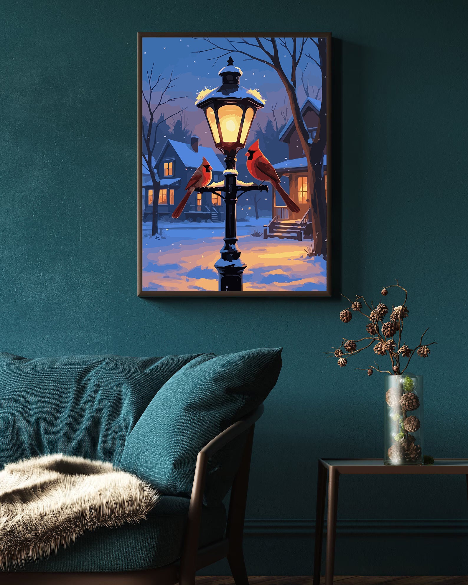 Set Pictură pe numere – Păsări Iarna 6196