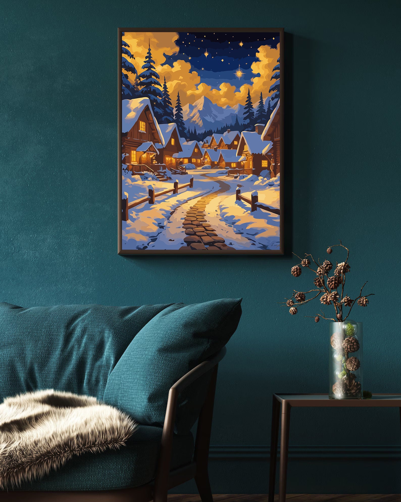 Set Pictură pe numere – Noapte Magică De Iarnă 6203