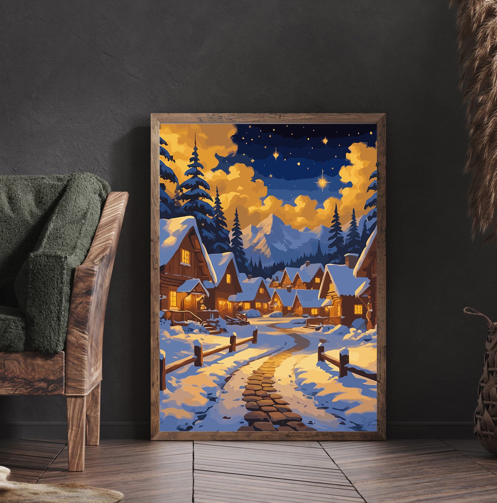 Set Pictură pe numere – Noapte Magică De Iarnă 6203