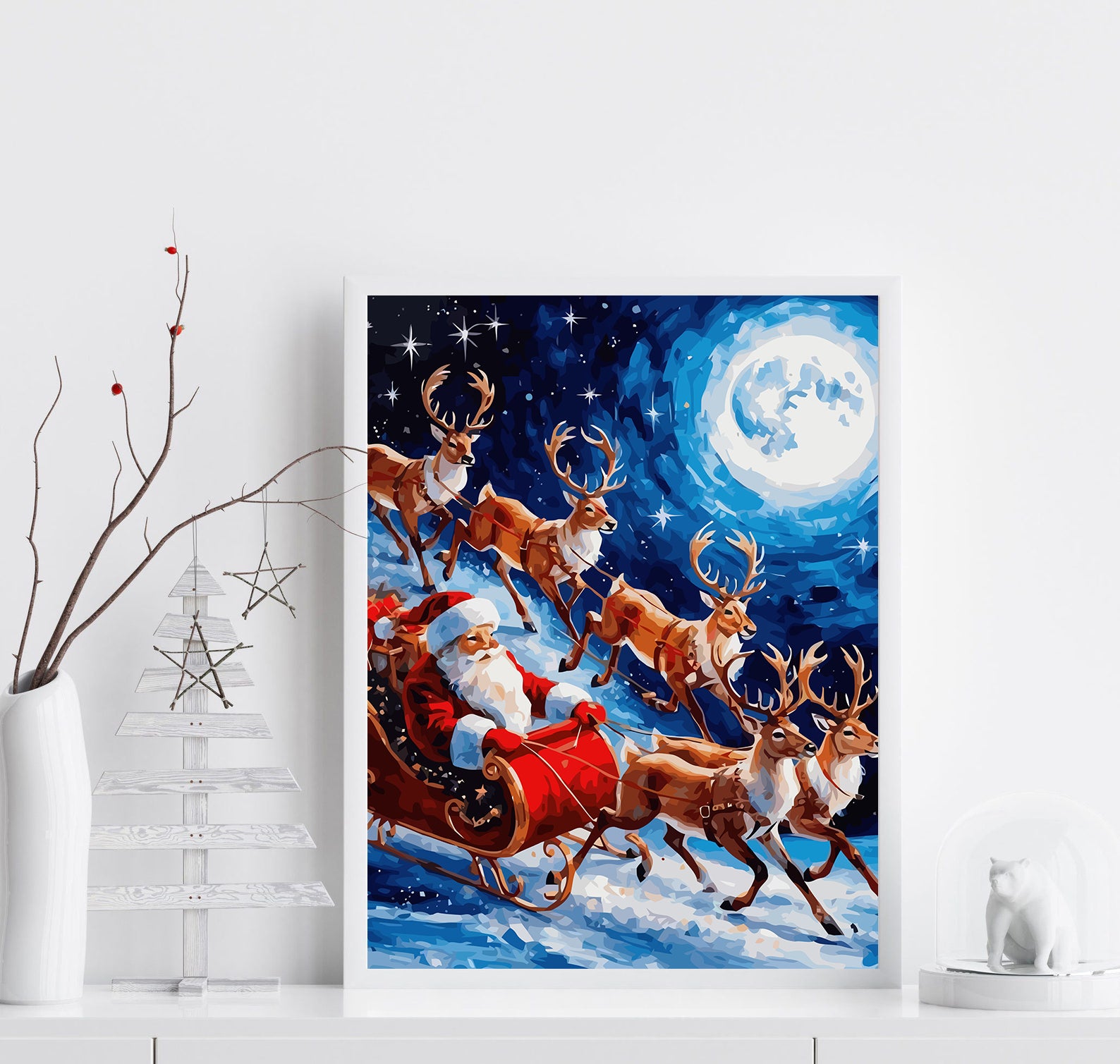 Set Pictură pe numere – Sania Lui Moș Crăciun 6204