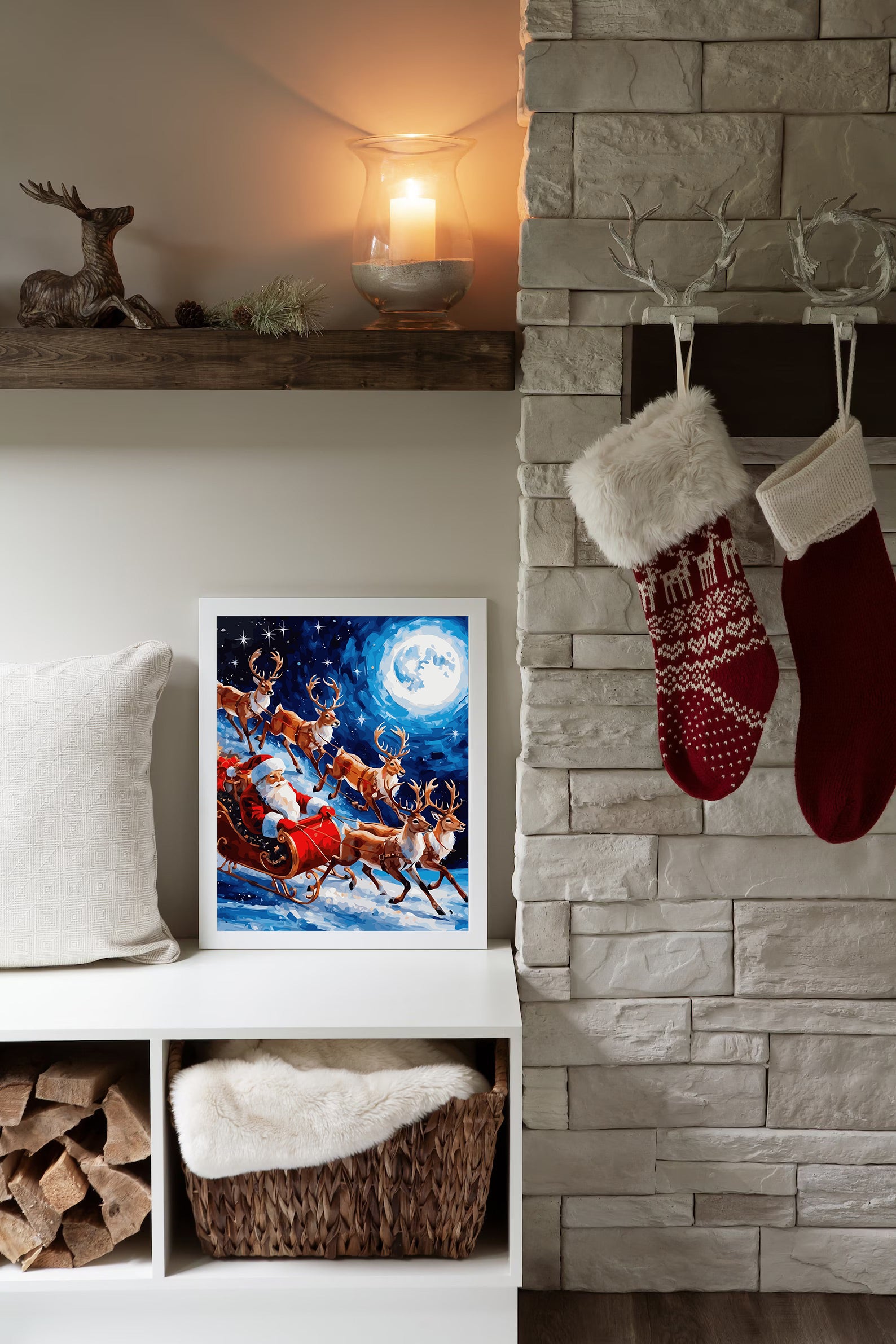 Set Pictură pe numere – Sania Lui Moș Crăciun 6204