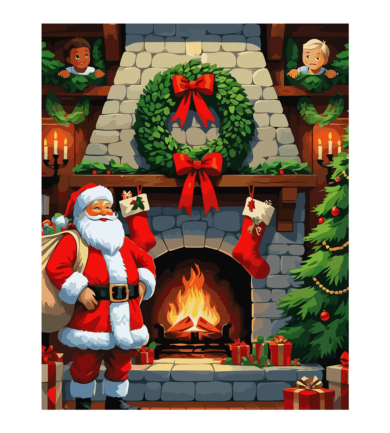 Set Pictură pe numere – Moș Crăciun 6206