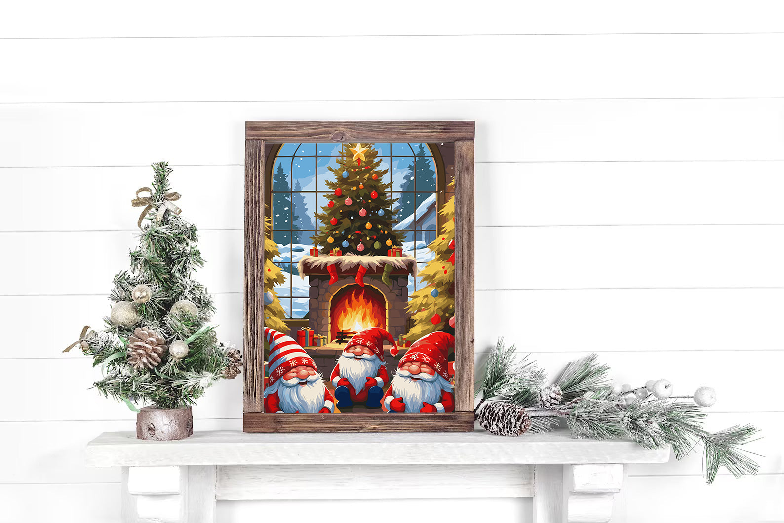 Set Pictură pe numere – Elfi De Crăciun 6207