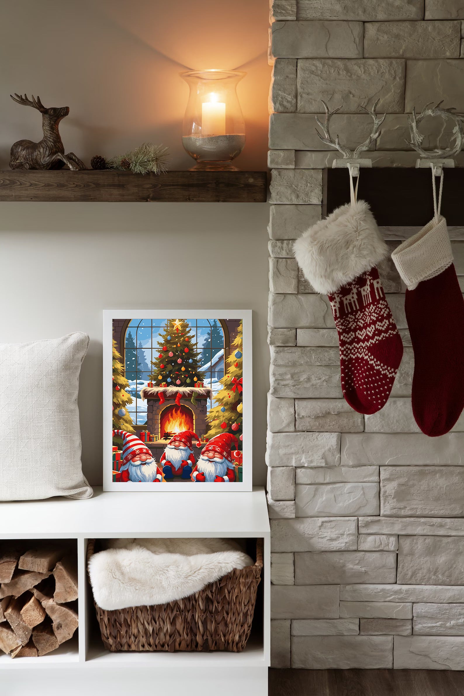 Set Pictură pe numere – Elfi De Crăciun 6207