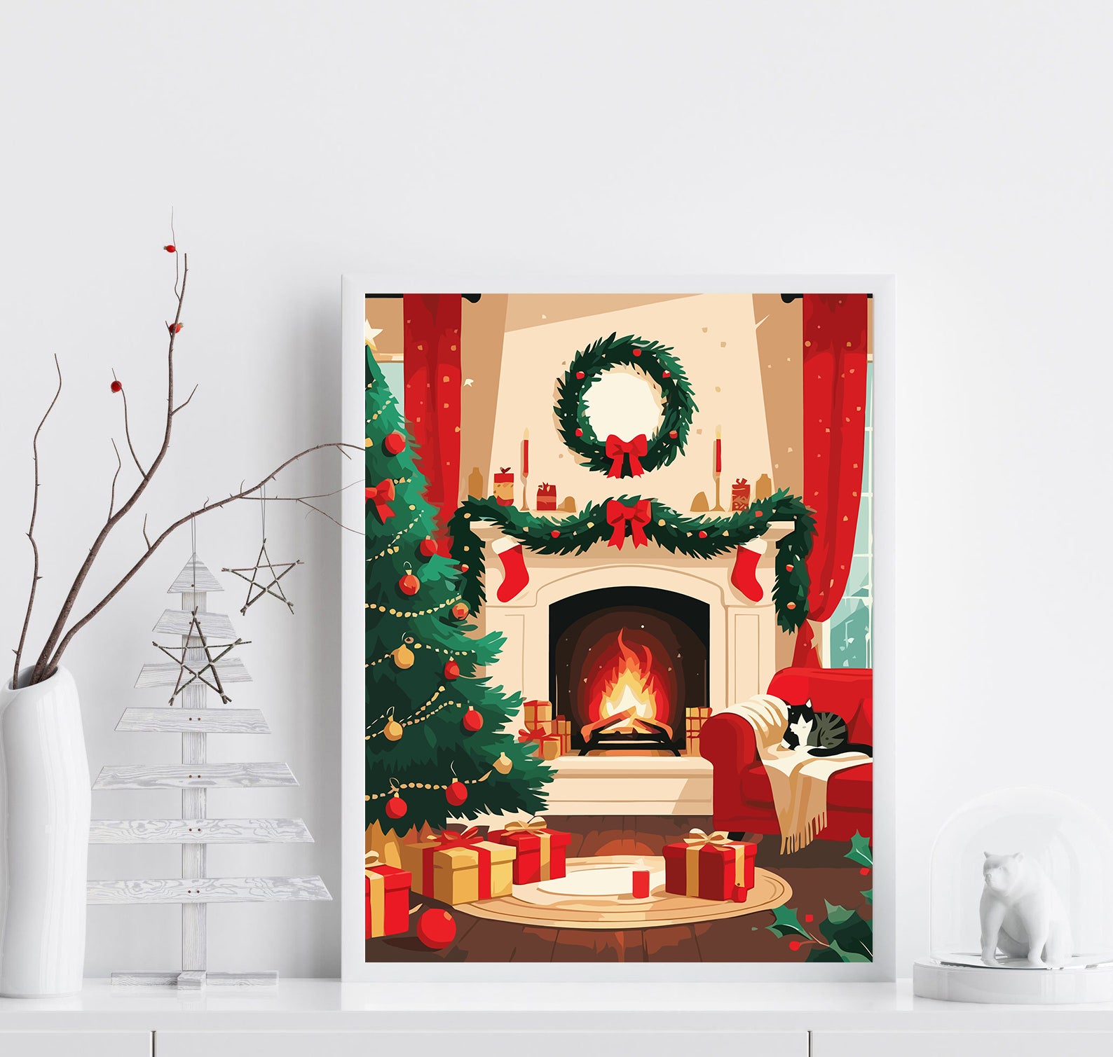 Set Pictură pe numere – Atmosferă De Crăciun 6208