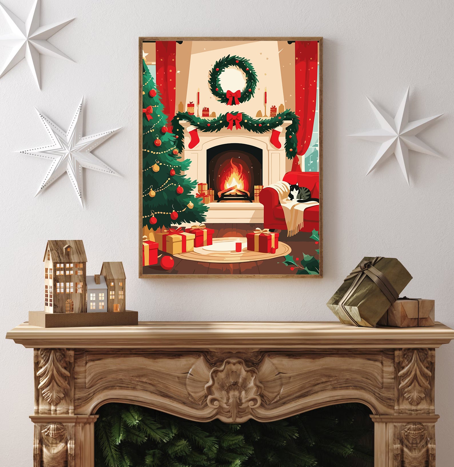 Set Pictură pe numere – Atmosferă De Crăciun 6208