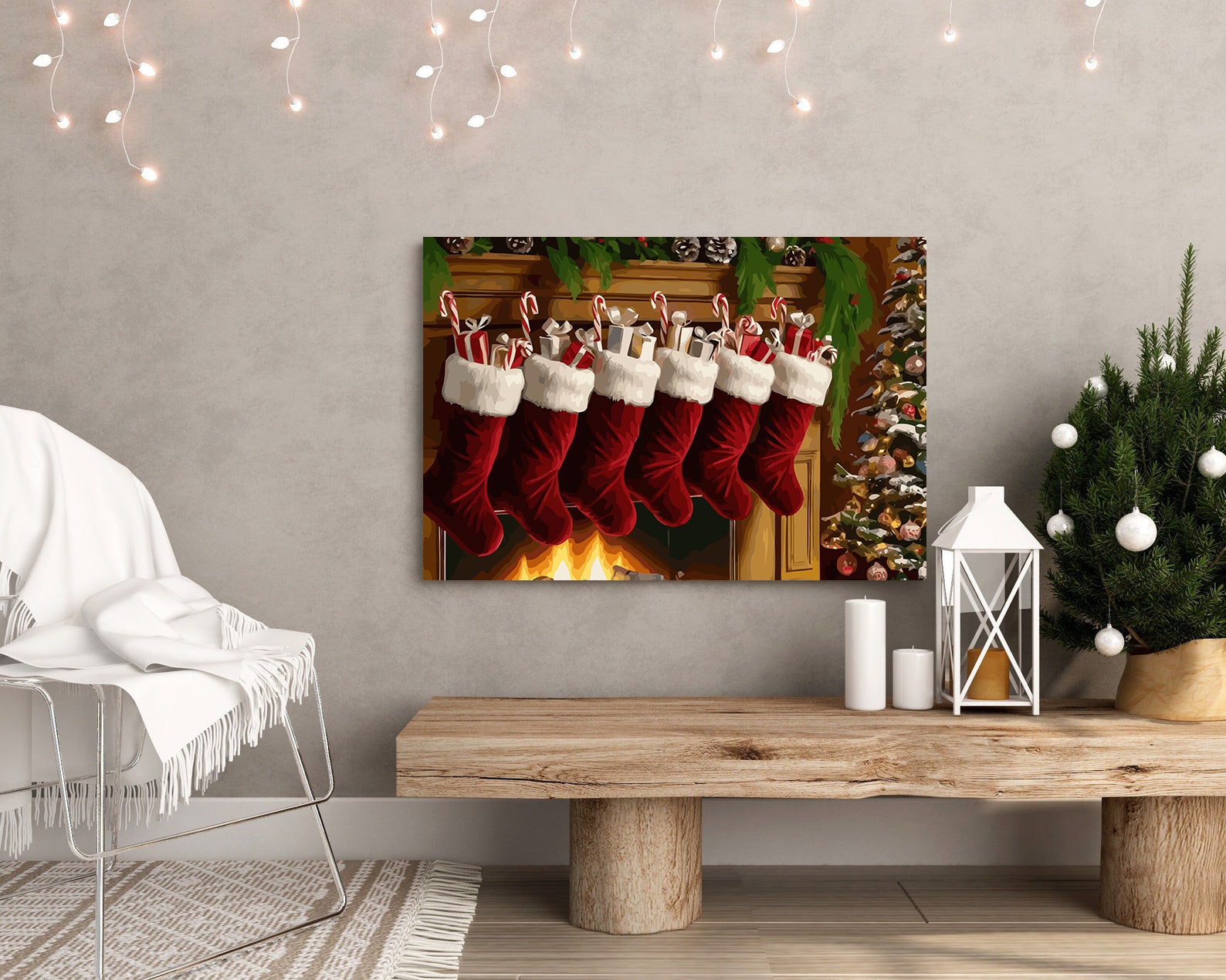 Set Pictură pe numere – Ciorapi De Crăciun 6212