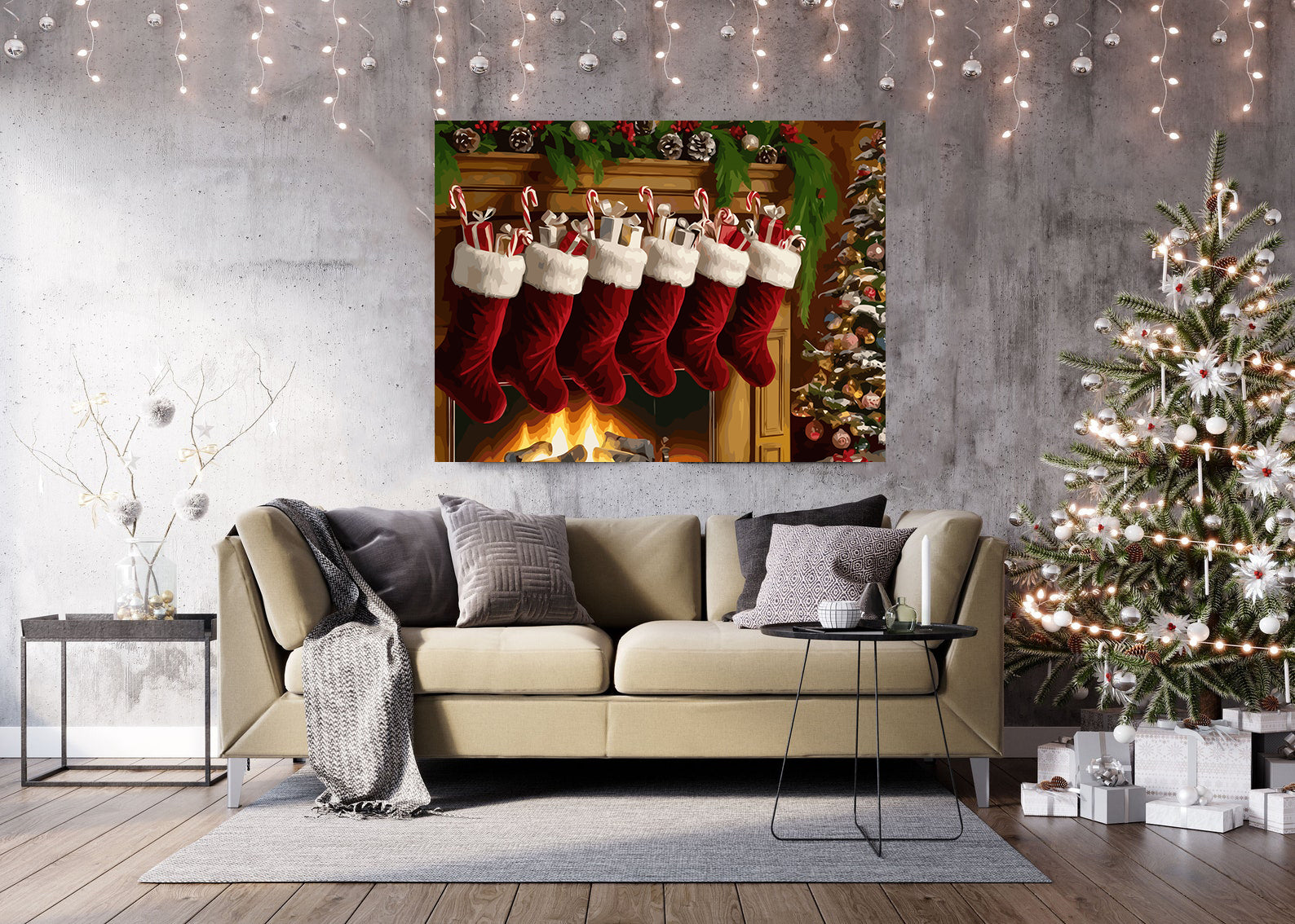 Set Pictură pe numere – Ciorapi De Crăciun 6212