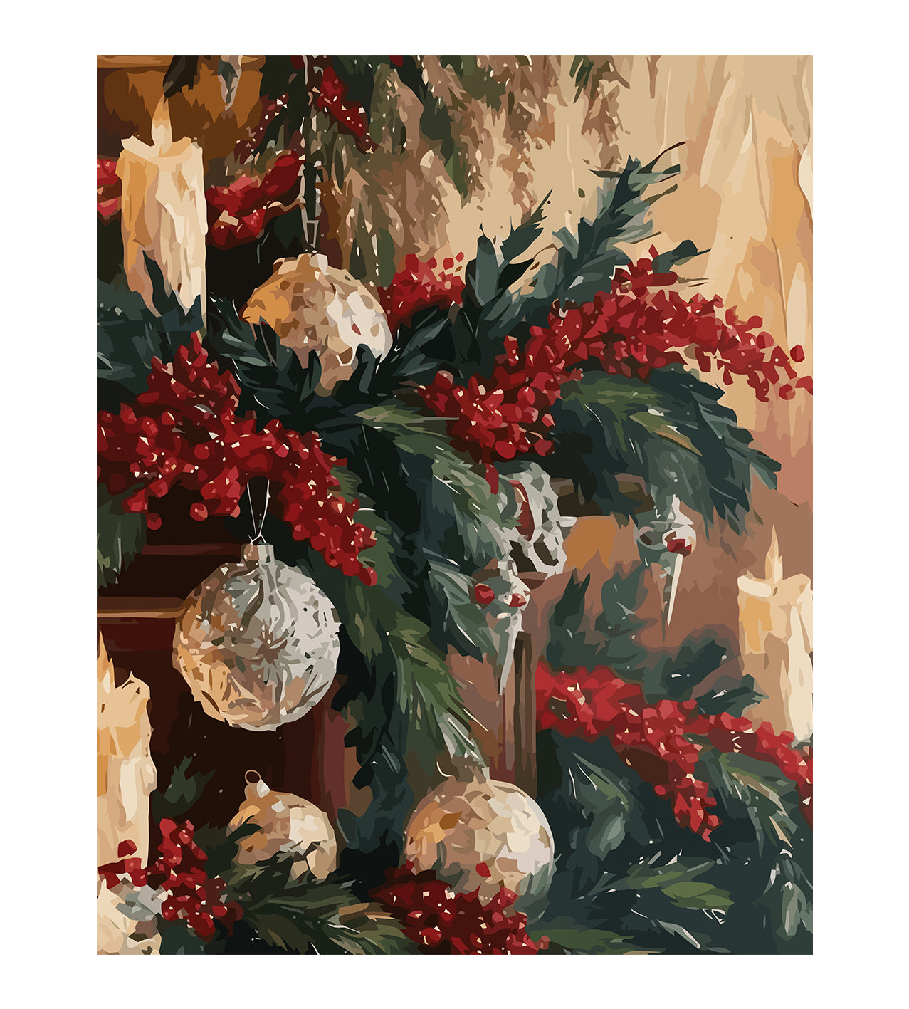 Set Pictură pe numere – Decorațiuni De Crăciun 6214