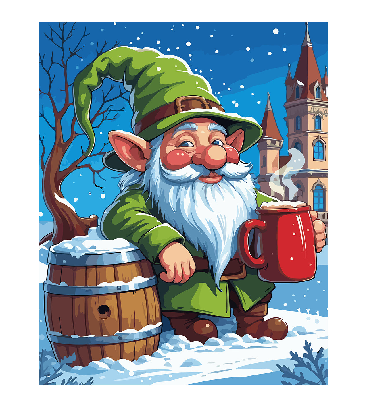 Set Pictură pe numere – Spiriduș De Crăciun 6216