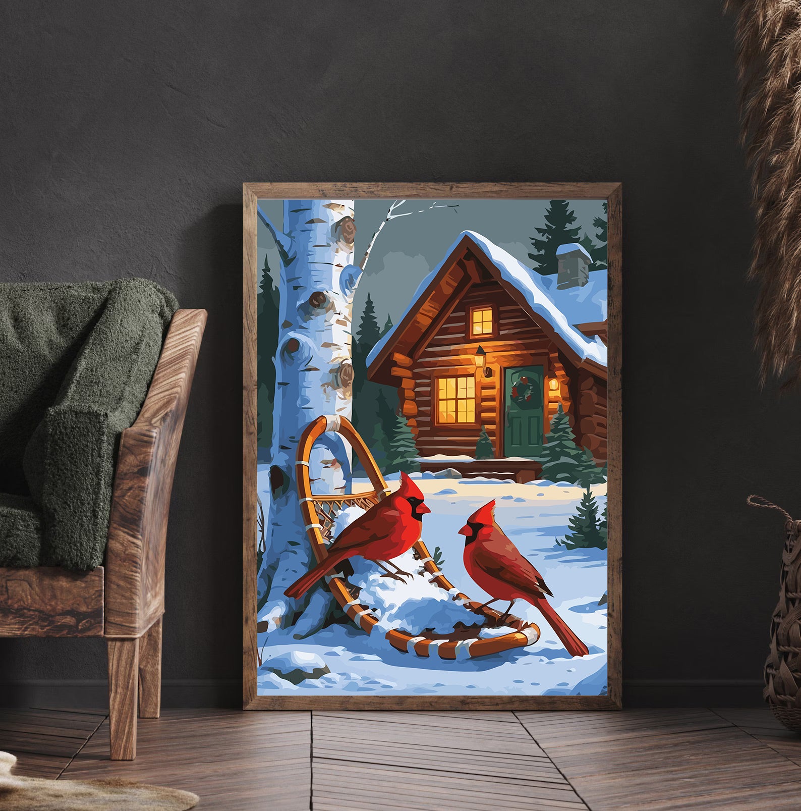 Set Pictură pe numere – Păsărele Iarna 6220