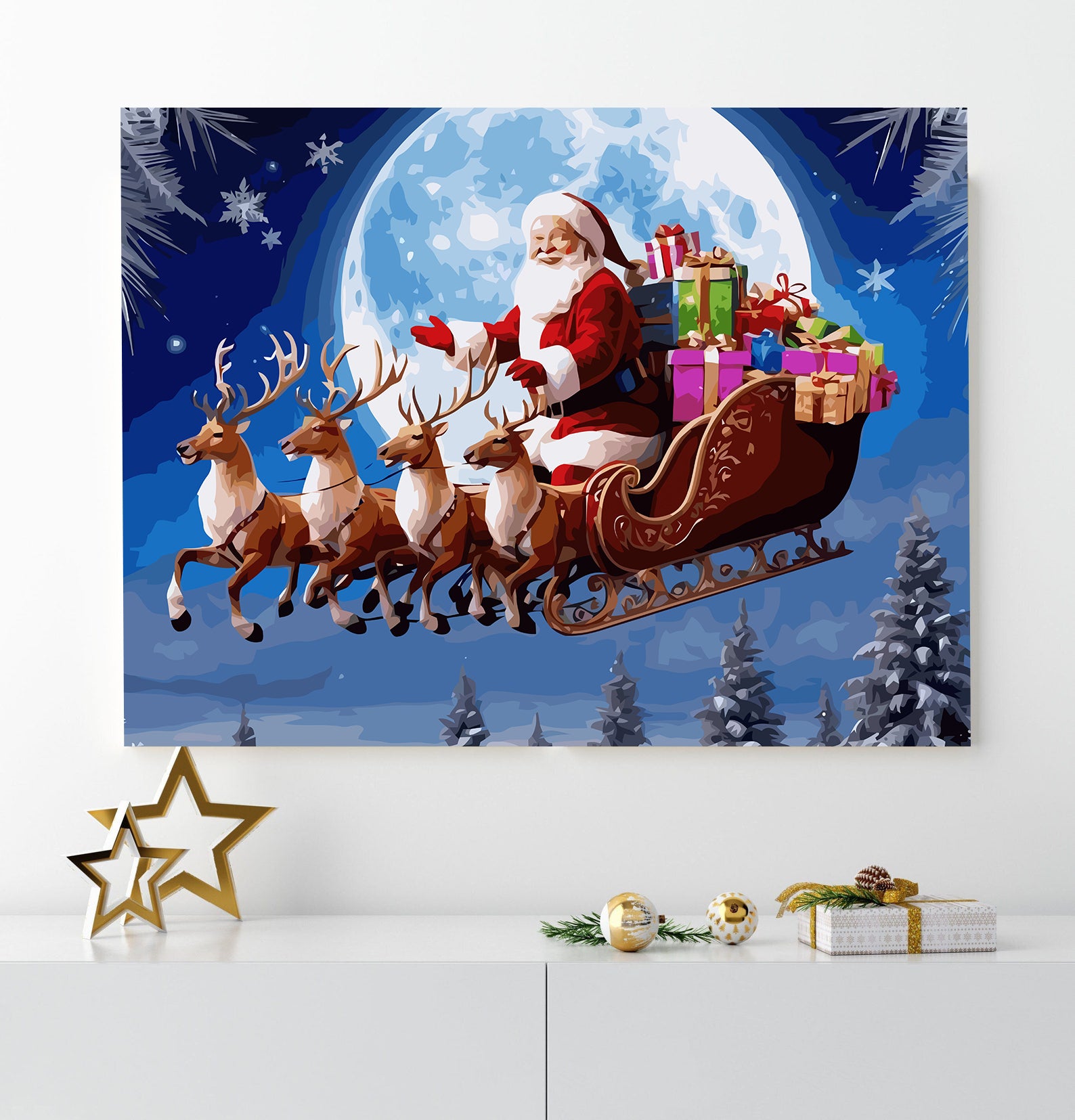 Set Pictură pe numere – Sania Lui Moș Crăciun 6223