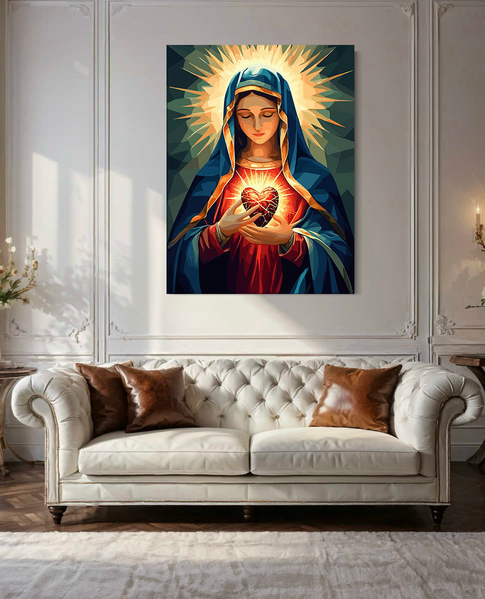 Set Pictură pe numere – Inima Neprihănită A Mariei 6248