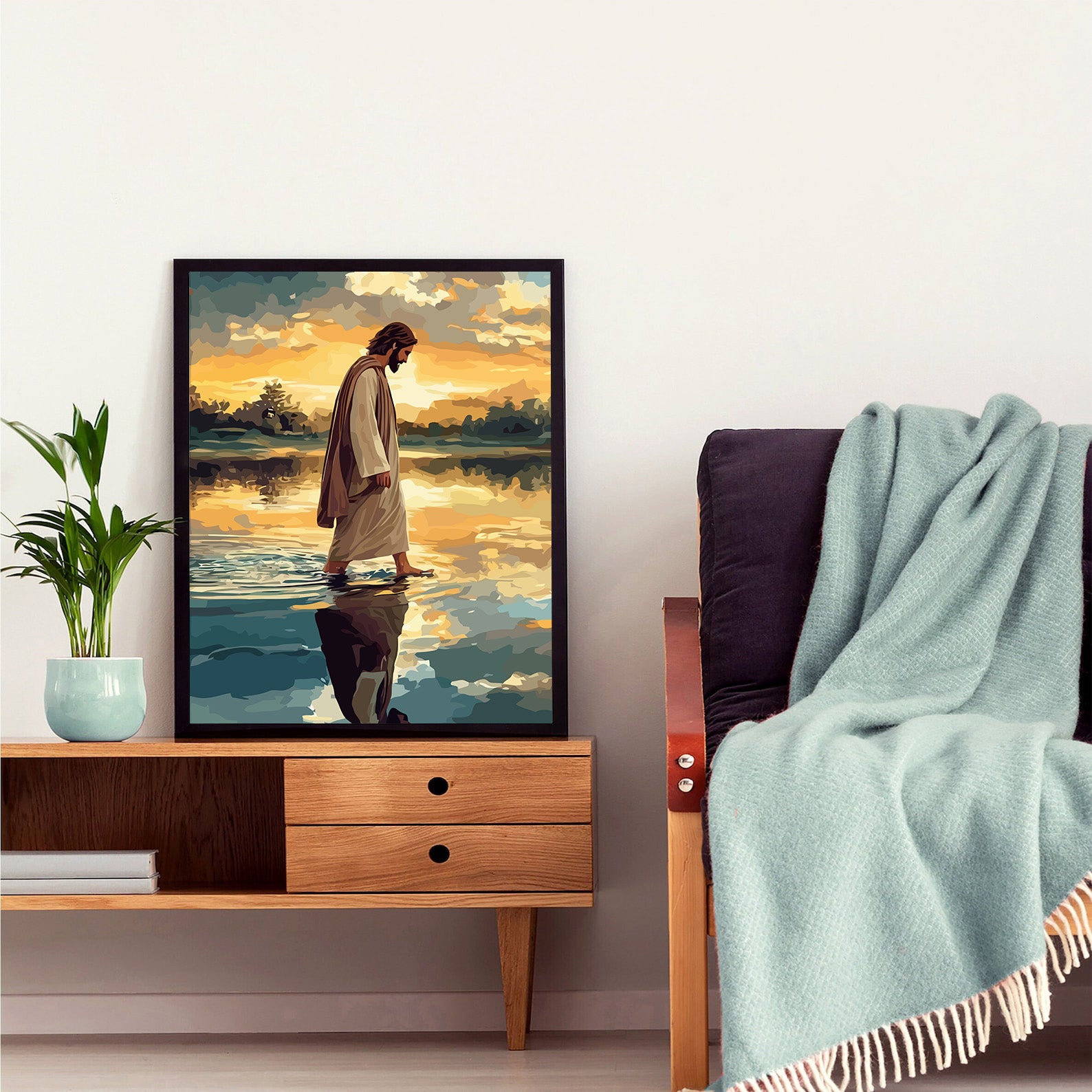 Set Pictură pe numere – Isus Hristos Mergând Pe Apă 6267