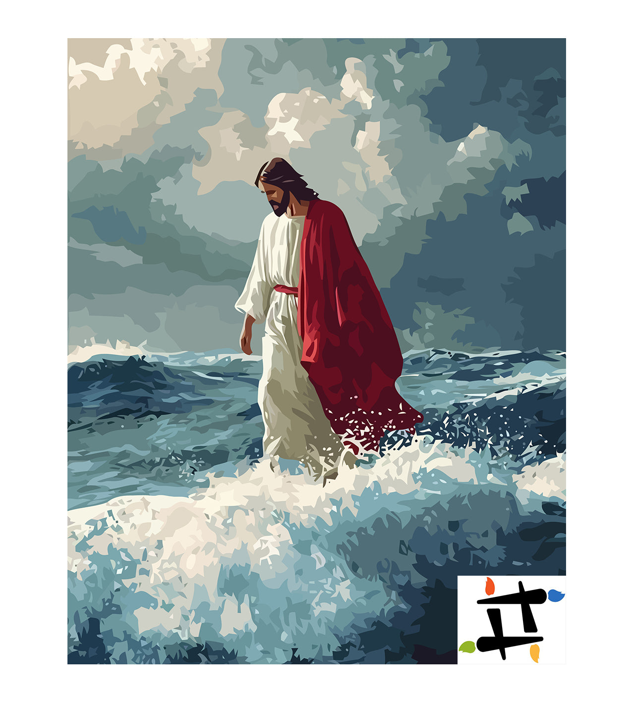 Set Pictură pe numere – Mersul Lui Isus Pe Apă 6283