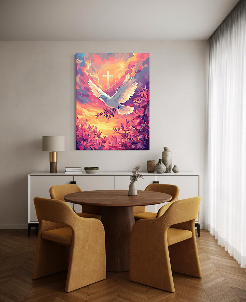 Set Pictură pe numere – Porumbelul Alb 6285