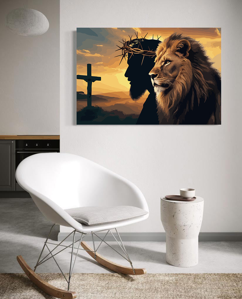 Set Pictură pe numere – Leul Și Crucea 6296