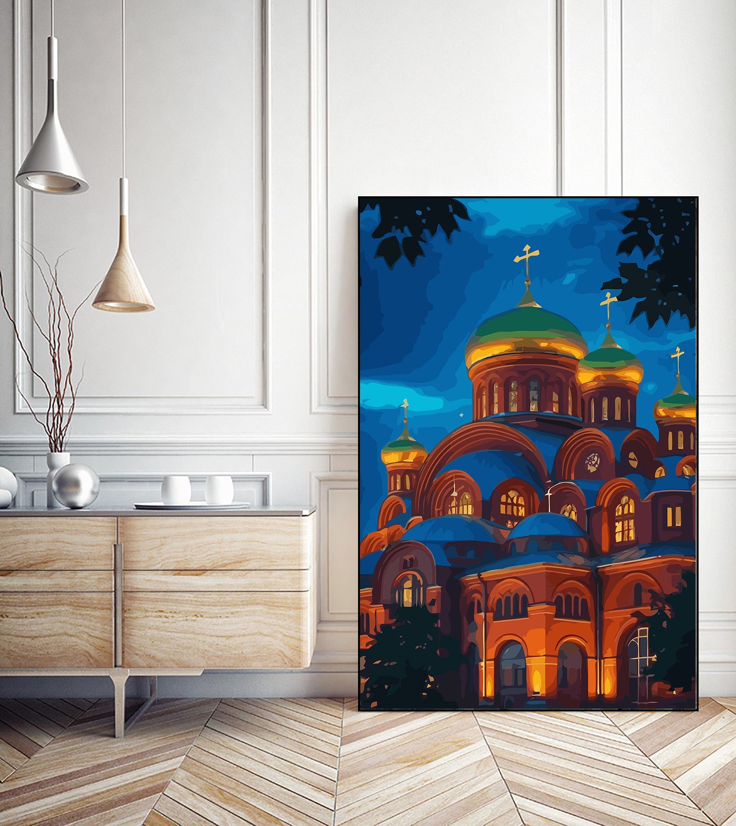 Set Pictură pe numere – Catedrala Bizantină Cu Cupole Aurii 6328