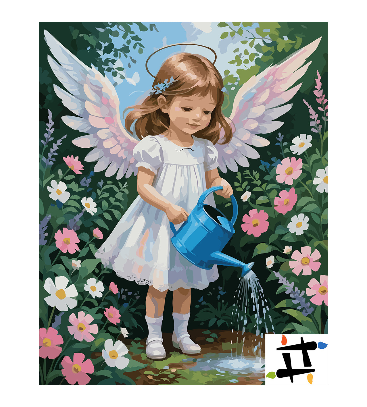 Set Pictură pe numere – Îngerașul În Grădină 6349
