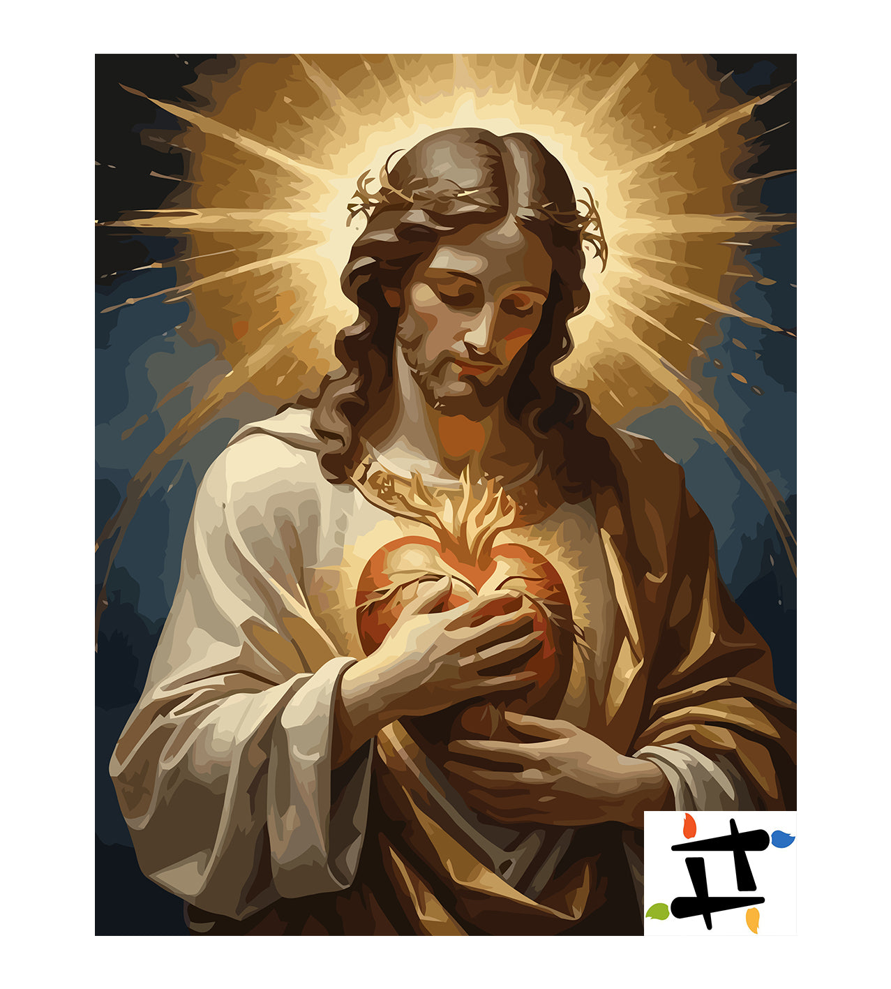 Set Pictură pe numere – Inima Sacră A Lui Iisus 6377