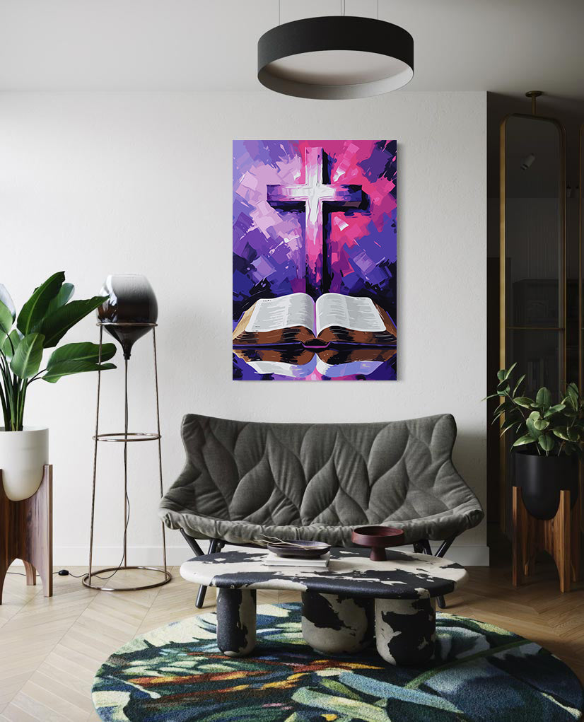 Set Pictură pe numere – Lumina Crucii Și Cuvântul Vieții 6378