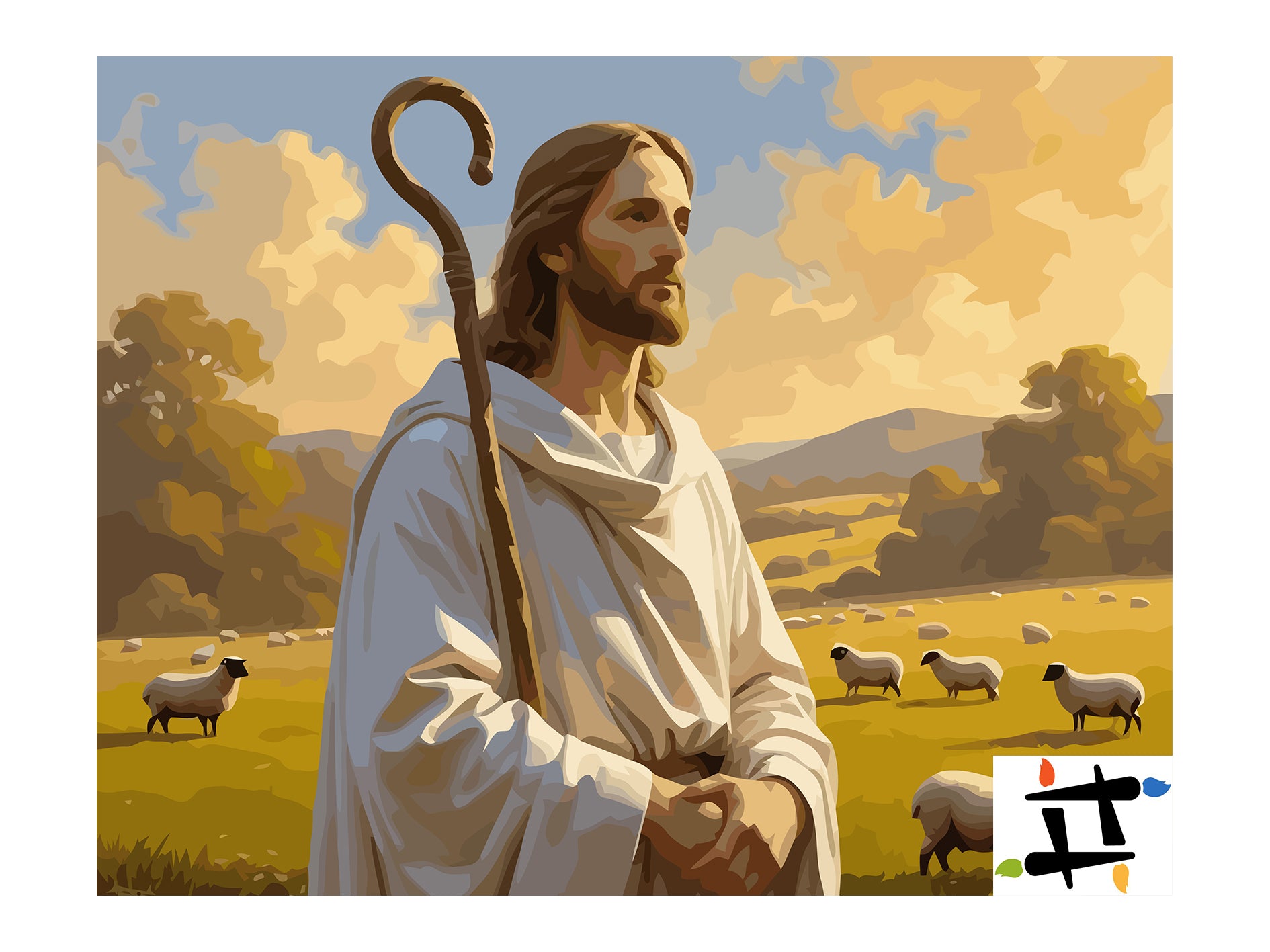 Set Pictură pe numere – Păstorul Cel Bun 6381