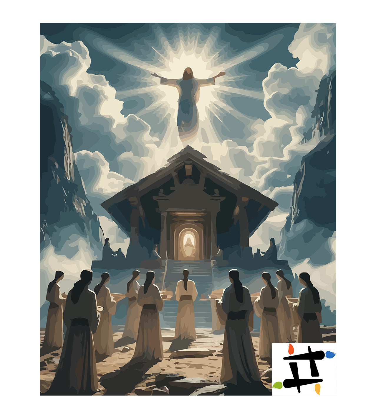 Set Pictură pe numere – Înălțarea Domnului La Cer 6398