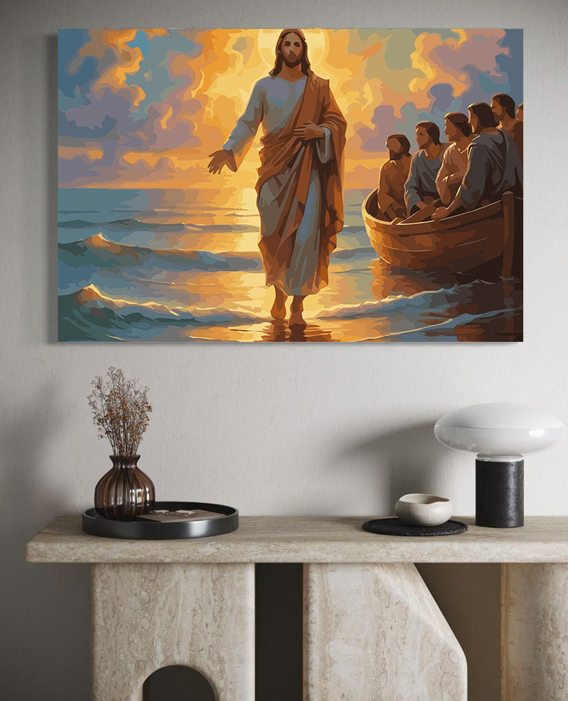 Set Pictură pe numere – Iisus Mergând Pe Apă 6402