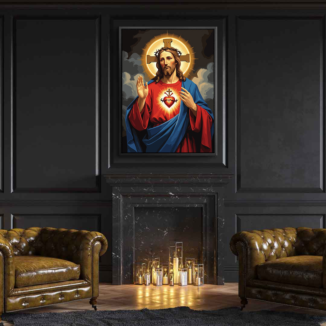 Set Pictură pe numere – Inima Lui Iisus 6411