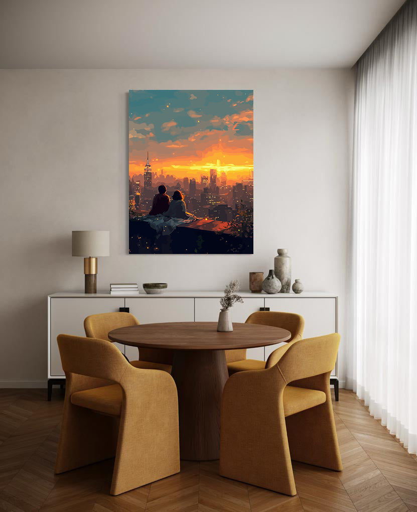 Set Pictură pe numere – Îndrăgostiți La Apus 6423