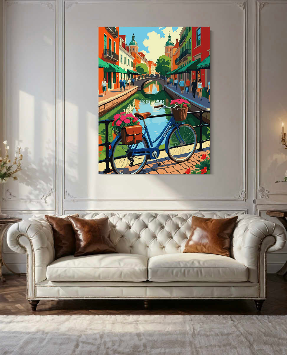 Set Pictură pe numere – Bicicletă Cu Flori 6453